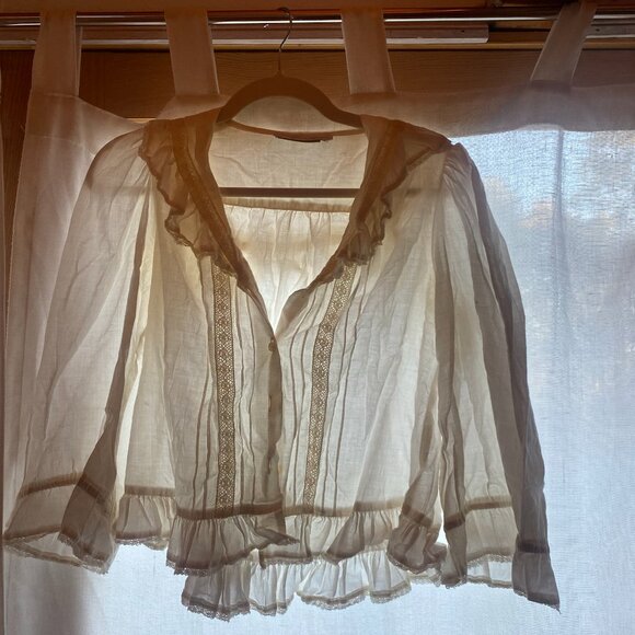 Vintage Aileen West Tops - Aileen West Queen Anns Lace button top